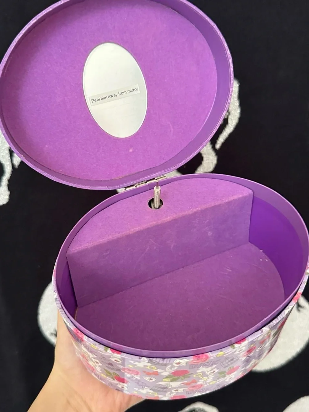 RARE Disney Tinker Bell Jewelry Trinket Music Box - Green & Silver